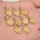 Raw Brass Tribal Boho Ethnic Charms - 19mm