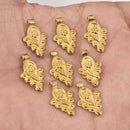 Raw Brass Tribal Boho Ethnic Charms - 18mm