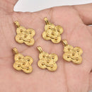Raw Brass Tribal Geometric Ethnic Charms