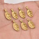 Raw Brass Leaf Nature Charms