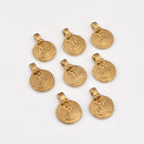 Raw Brass Tribal Boho Ethnic Spiral Charms