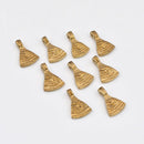 Raw Brass Tribal Boho Ethnic Charms - 13mm