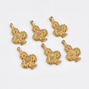 Raw Brass Boho Club Card Charms