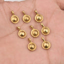 Raw Brass Tribal Boho Ethnic Charms - 9mm