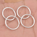 22mm Silver Plated 13 AWG Saw Cut Open Jump Rings