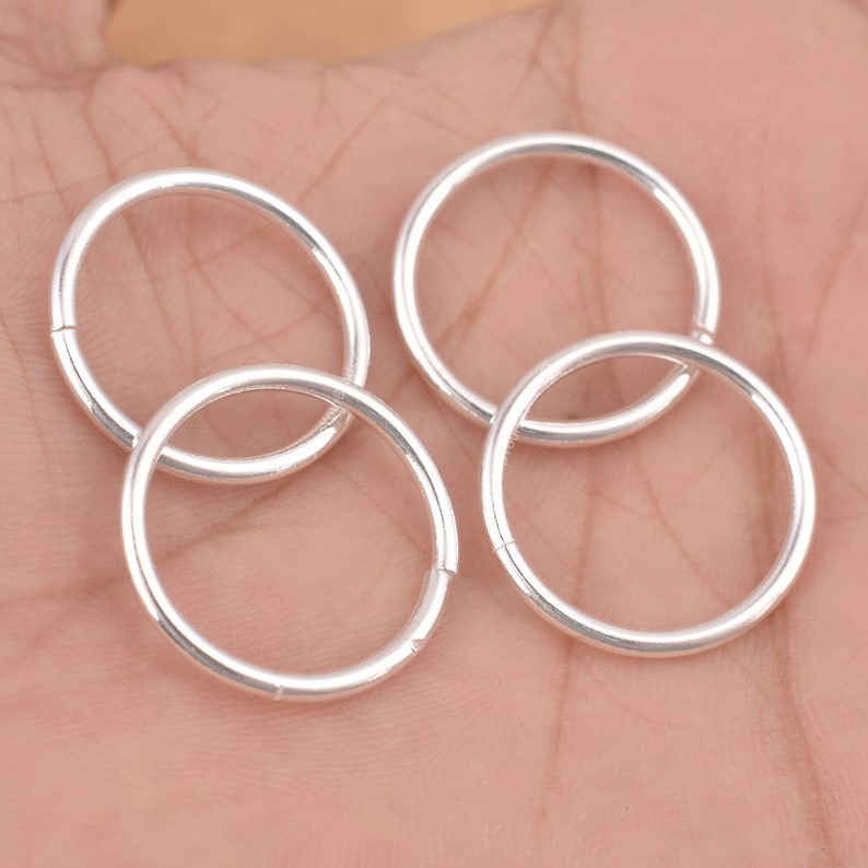 22mm Silver Plated 13 AWG Saw Cut Open Jump Rings