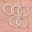 22mm Large Silver Closed Jump Rings 13 Gauge
