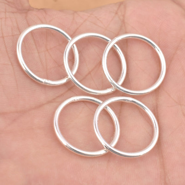22mm Large Silver Closed Jump Rings 13 Gauge
