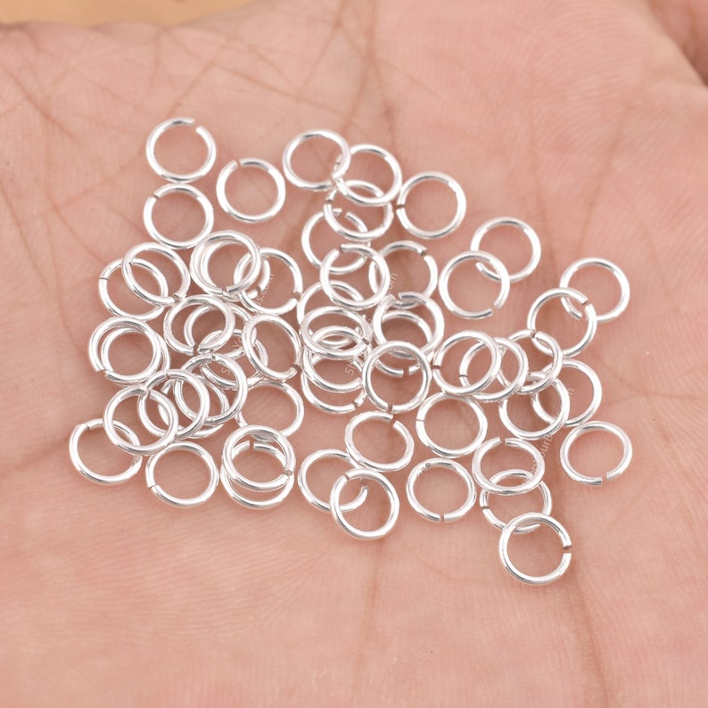 6mm Silver Plated 20 AWG Saw Cut Open Jump Rings