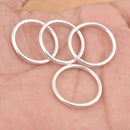 25mm Silver Plated 12 AWG Closed Jump Rings