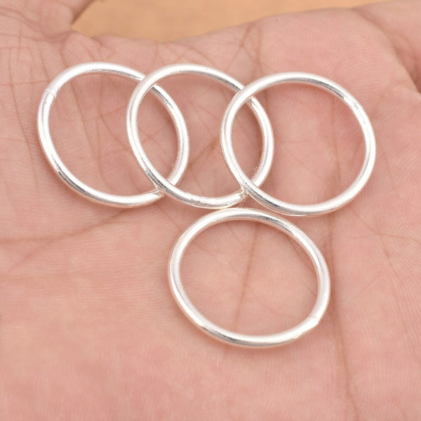 25mm Silver Plated 12 AWG Closed Jump Rings