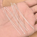 3 Inch Silver Plated 24 AWG Ball Head Pins