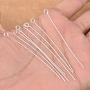 2.5 Inch Silver Plated 21 AWG Eye Pins