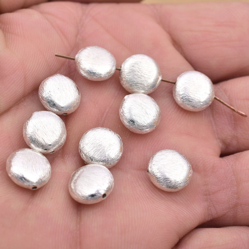 Silver Plated 10mm Saucer Spacer Beads