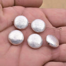 Silver Plated 14mm Saucer Spacer Beads