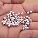 5mm Silver Plated Round Ball Spacer Beads