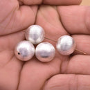 14mm Silver Plated Round Ball Spacer Beads
