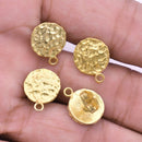Gold Plated Hammered Earring Studs