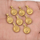 Raw Brass Tribal Boho Ethnic Charms - 12mm
