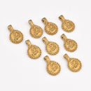 Raw Brass Tribal Boho Ethnic Charms - 12mm