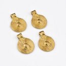 Raw Brass Tribal Boho Ethnic Charms - 20mm
