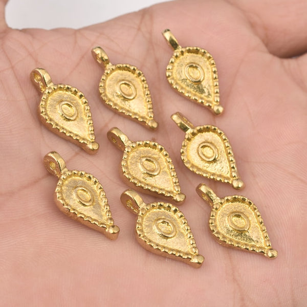 Raw Brass Tribal Boho Ethnic Charms - 23mm