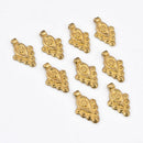 Raw Brass Tribal Boho Ethnic Charms - 18mm