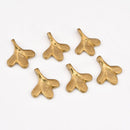 Raw Brass Leaf Ethnic Tribal Charms
