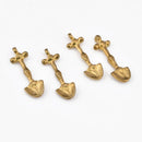 Ethnic Raw Brass Shovel Charms