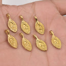 Ethnic Raw Brass Tribal Boho Eye Charms