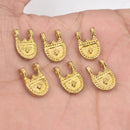 Raw Brass Boho Ethnic Tribal Charms