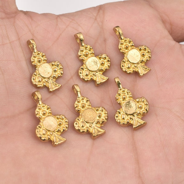 Raw Brass Boho Club Card Charms