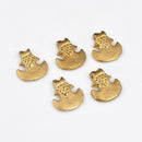Raw Brass Tribal Boho Ethnic Charms - 13mm