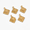 Raw Brass Tribal Boho Ethnic Charms - 20mm