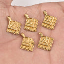 Raw Brass Tribal Boho Ethnic Charms - 20mm
