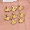 Raw Brass Sea Shell Boho Ethnic Charms