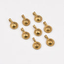 Raw Brass Tribal Boho Ethnic Charms - 9mm