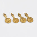 Raw Brass Tribal Ethnic Spiral Boho Charms