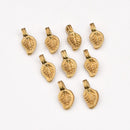 Raw Brass Leaf Nature Ethnic Charms