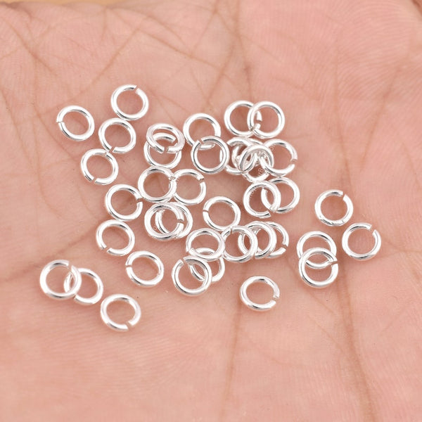 5mm Silver Plated 19 AWG Saw Cut Open Jump Rings