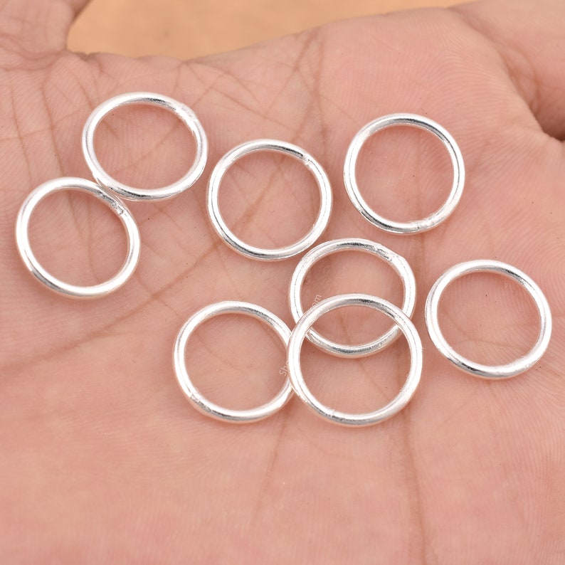 14mm Silver Plated 14 AWG Closed Jump Ring