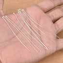 3 Inch Silver Plated 24 AWG Ball Head Pins
