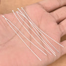 3 Inch Silver Plated 21 AWG Ball Head Pins