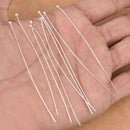 3 Inch Silver Plated 24 AWG Ball Head Pins