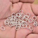 8mm Silver Plated 16 AWG Twisted Wire Closed Jump Rings