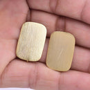 Gold Plated Rectangular Earring Studs