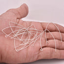 Silver Plated French Ear Wire Fish Hooks - 50mm