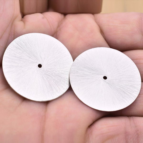 Silver Plated Heishi Flat Disc Spacer Beads - 35mm