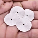 Silver Plated Heishi Flat Disc Spacer Beads - 26mm