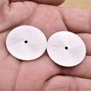 Silver Plated Heishi Flat Disc Spacer Beads - 30mm